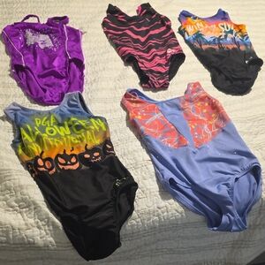 GK Kids Leotard Set - Purple, Black, Blue